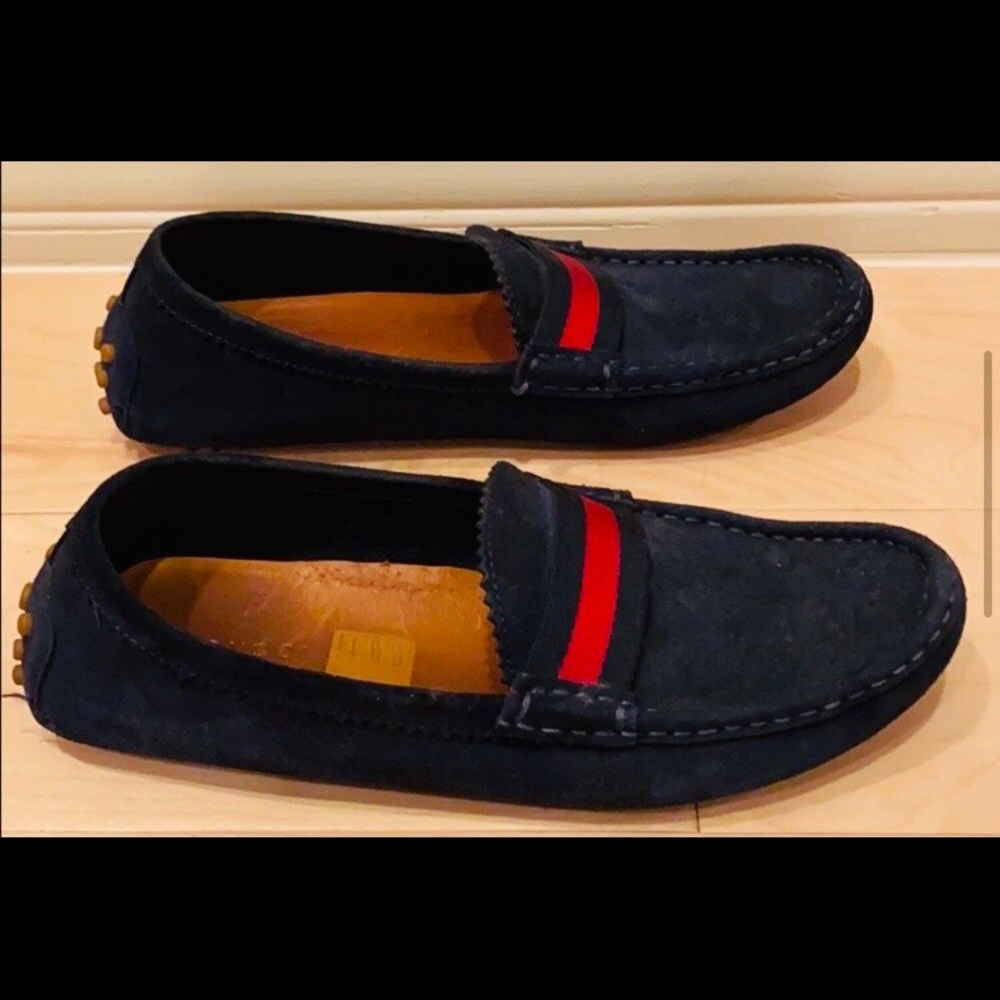 Leather loafers suede